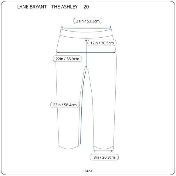 Lane Bryant Ashley Crop Pants Curvy Blue Teal‎ Jacquard Stretch 20 - Picture 3 of 12